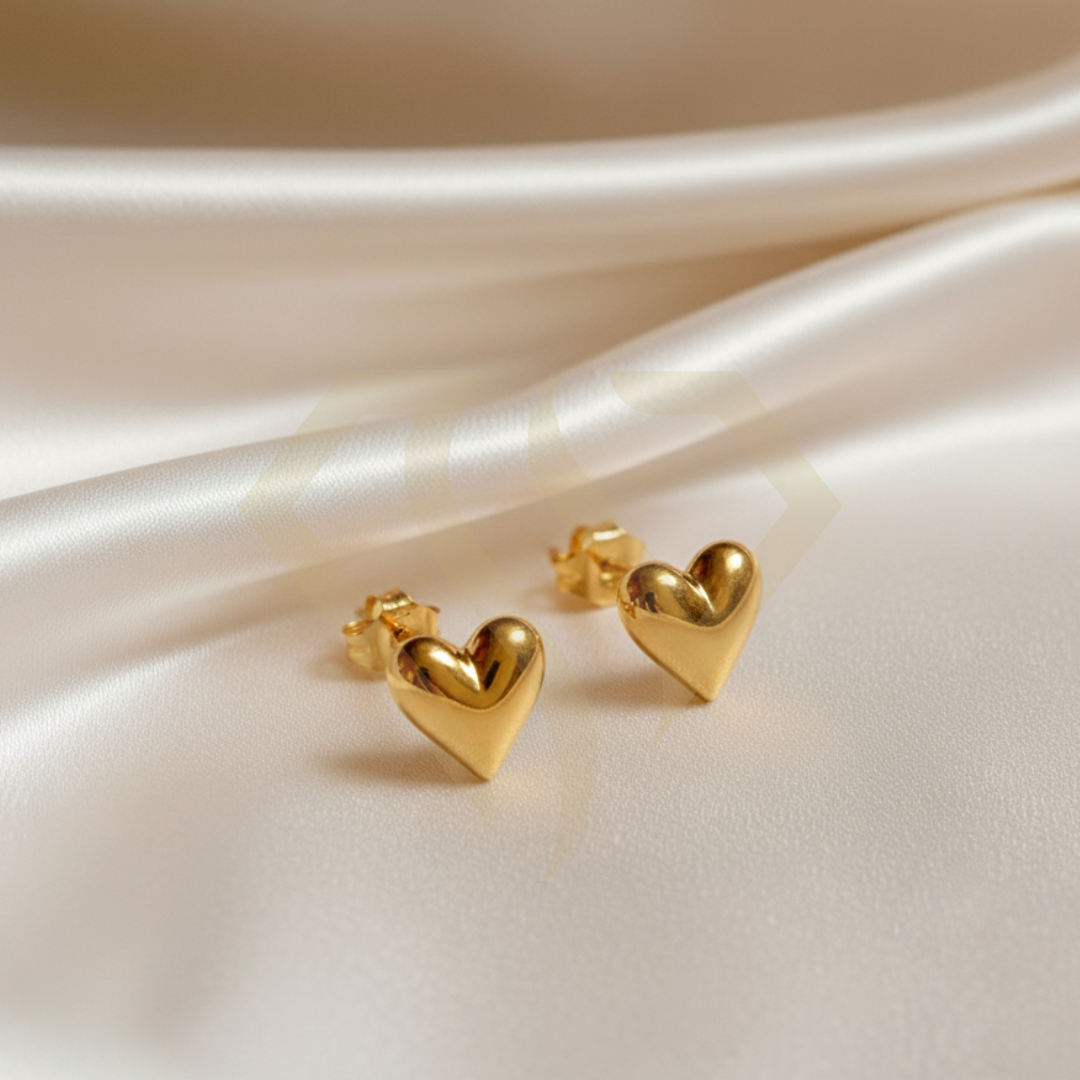 18k Love Heart Pendant & Stud Set (1pc pendant & 2pc earrings)