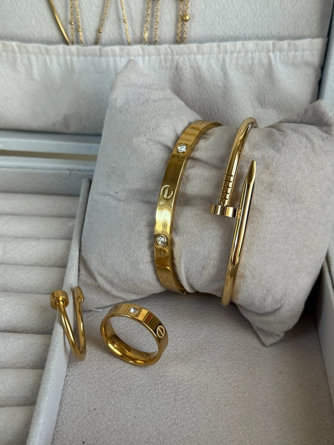 Cartier & Nail Bangle Hand Set