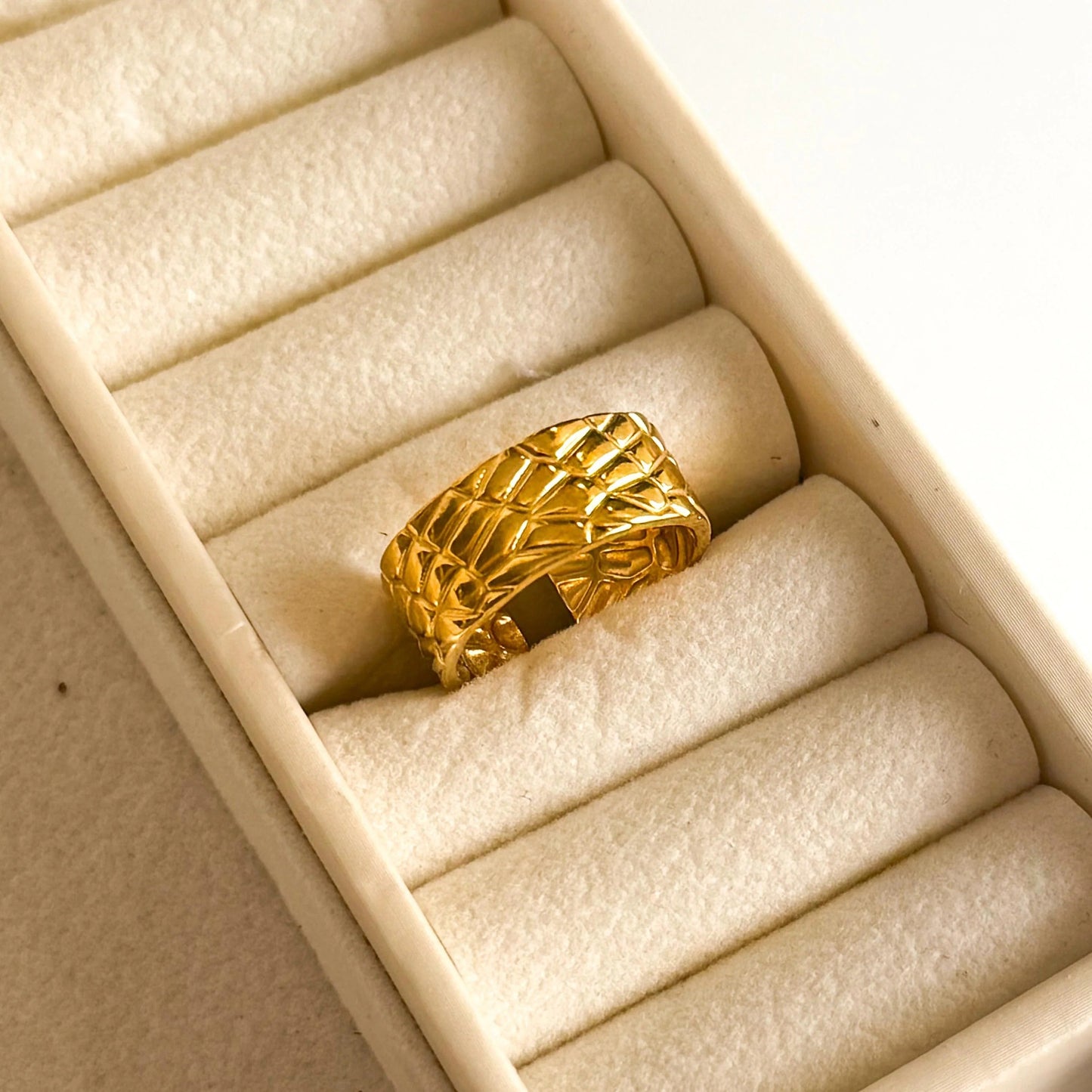 Gold Plated Adjustable Ring