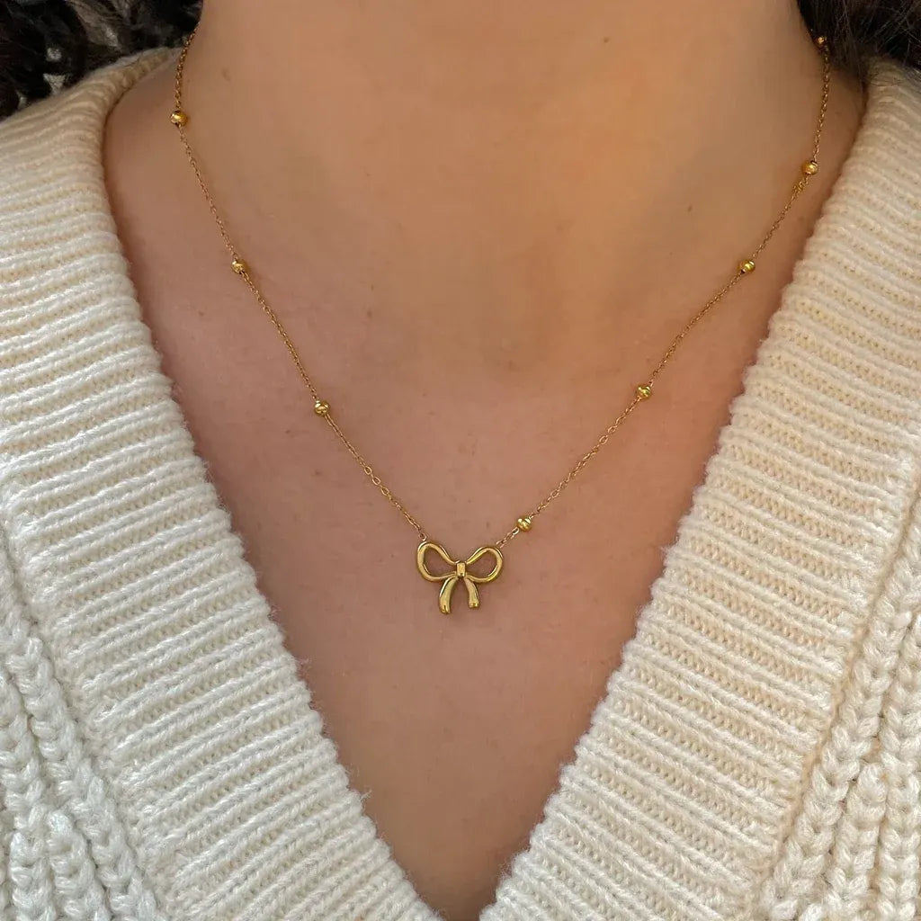 Dainty Bow Chain Necklace