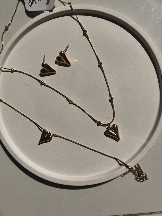 18k Love Heart Set 4pcs