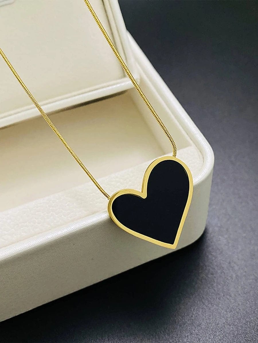 Black Heart Shape Pendant