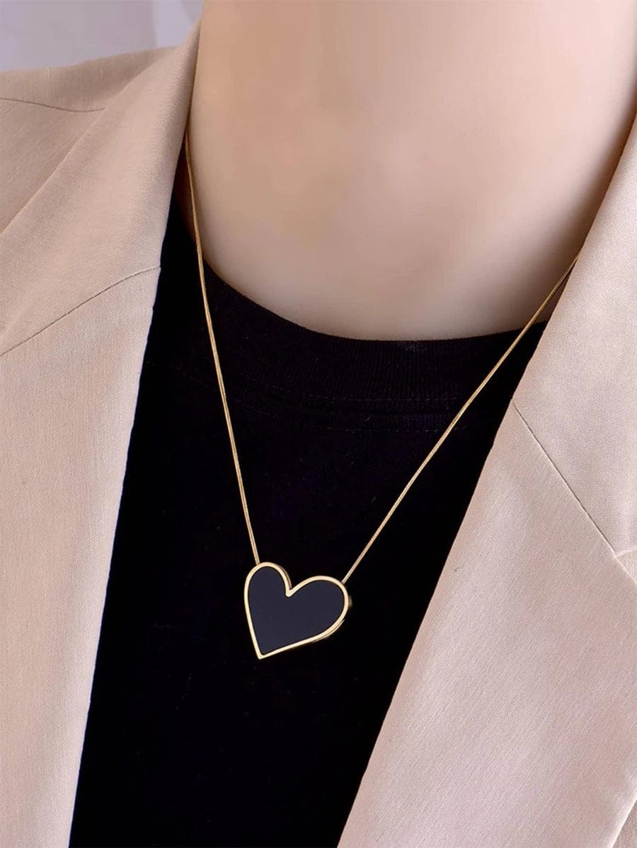 Black Heart Shape Pendant