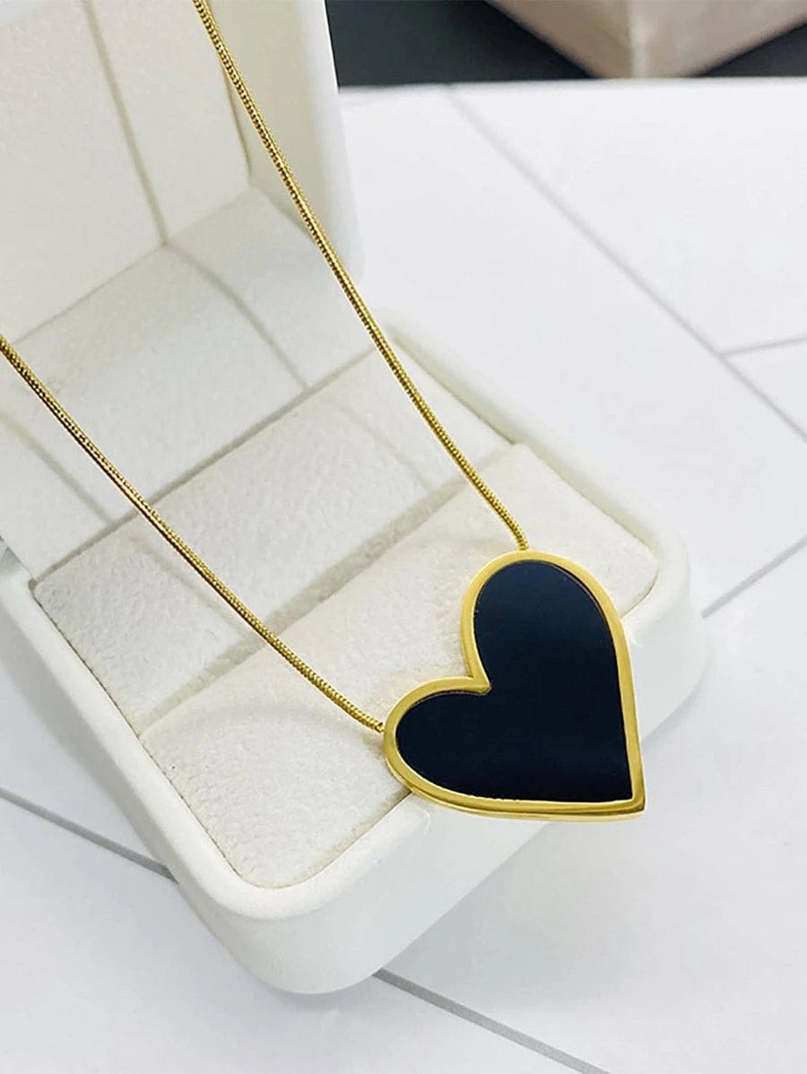 Black Heart Shape Pendant