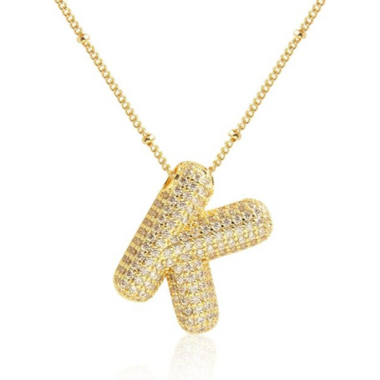 18k Gold Plated Alphabet Letter K Necklace