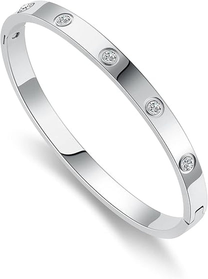 Silver Love Bangle