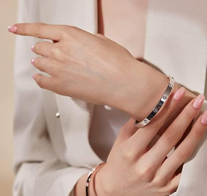 Silver Love Bangle