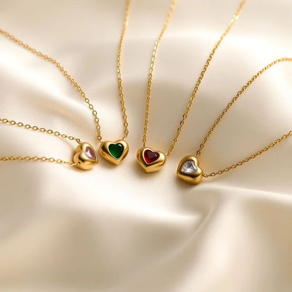 Mini Heart Zarkoon Necklace 4 Pcs