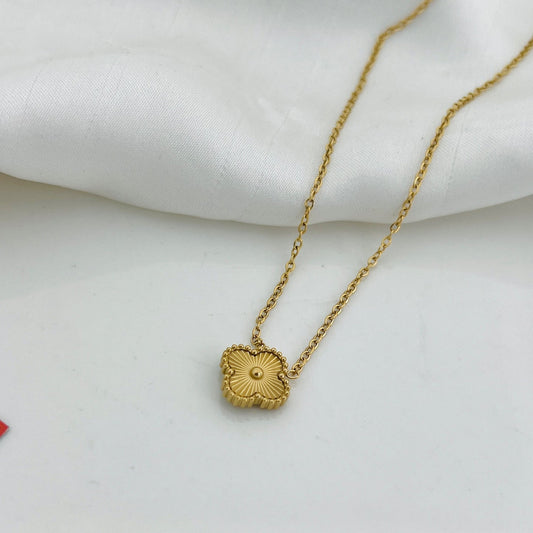 Golden Plated Gold Clover Necklace